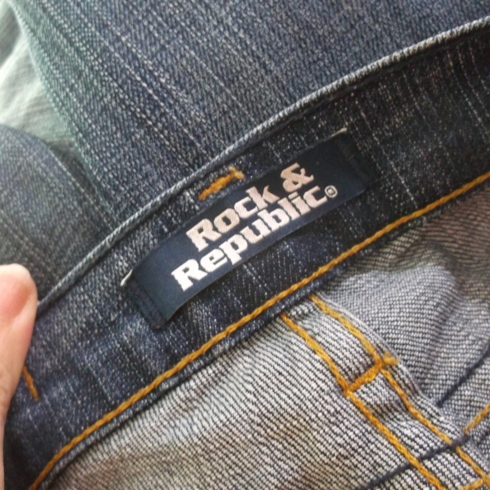 Rock & Republic Stevie Blue Jean 28 Bootcut 33 Leg - Picture 5 of 6